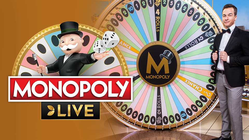 Monopoly slot visual from Evolution available on newgiocoit.it